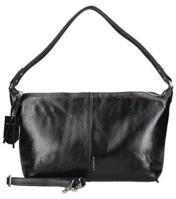 Produktbild von Leder Tasche mit geräumigem Hauptfach und abnehmbarem, längenverstellbarem Schulterriemen