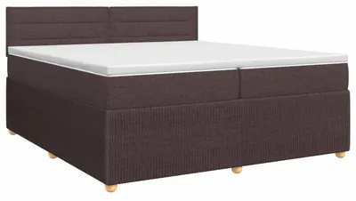 Obrázok produktu pre vidaXL Box spring posteľ s matracom tmavohnedá 200 x 200 cm látka