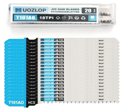 Produktbild von Stichsägeblätter Set 20tlg T101AO T-Schaft für Holz mit Aufbewahrungskoffer HCS