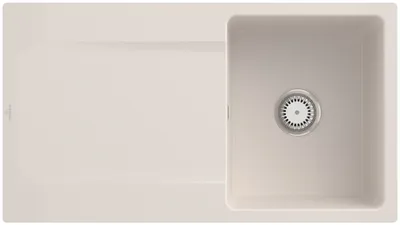 Produktbild von Villeroy & Boch Keramikspüle 33351FKR, Siluet 50 flat Flächenbündige Spüle - inkl.
