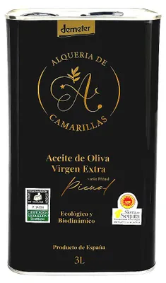 Produktbild von Alquería de Camarillas - Olivenöl Extra Vergine Picual 3L - , kaltgepresst, erste Pressung, spanisches Monokultivar