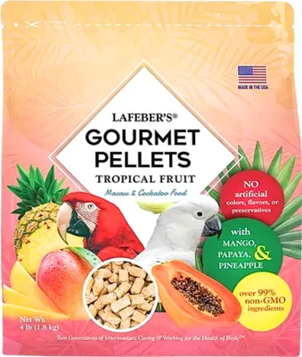 Zdjęcie produktu dla Lafeber Gourmet Pellets - Tropical Fruit - Macaw & Cockatoo - Zbilansowany pokarm: granulat z owocami dla AR I KAKADU 1,81 kg