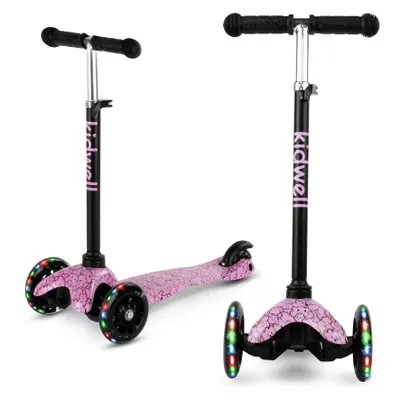Produktbild von COIL Dreiradscooter, Kinderroller, Tretroller, Dreirad-Balance-Roller, Cityroller, ABEC-7-Lager, 3-stufige Lenkradverstellung, LED-Räder, Clouds