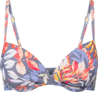 Produktbild von VIVANCE Push-Up-Bikini-Top Leilani grau-bedruckt Größe 36 Cup B