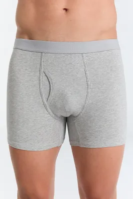 Produktbild von Bio-Baumwoll-Herren Boxershorts mit Eingriff - 3er Pack