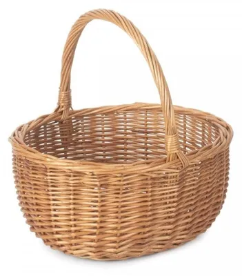 Immagine prodotto di Cesto portaoggetti - Cesto in vimini ovale - 31 x 12 x 26 cm - Marrone