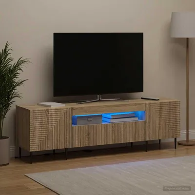 Productafbeelding van Maison Exclusive - TV-meubel HAARLEM, LED-verlichting, 153 x 35 x 43 cm, Sonoma-eikenhout