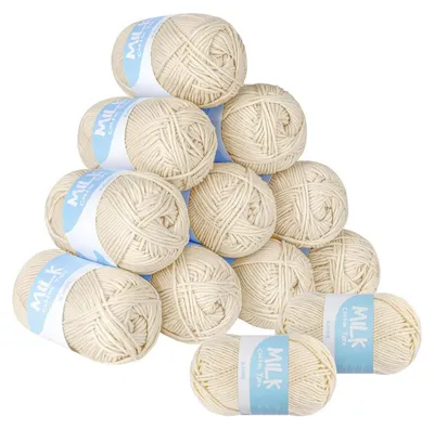 Obrázek produktu pro Akrylová příze Babywolle, krémová bílá, 12 x 50g | 600g | 1200m | Šetrná k pokožce a jemná