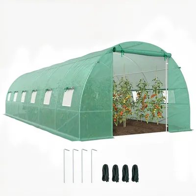 Produktbild von Outsunny Foliengewächshaus Gewächshaus Treibhaus Tomatenhaus mit Fenster