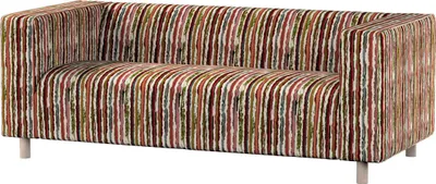 Produktbild von Dekoria Bezug für Klippan 2-Sitzer Sofa, rot-grün-creme, Sofahusse, Klippan 2-Sitzer