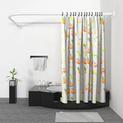 Image de Tringle à rideau de douche en acier inoxydable - réglable - 1 pièce