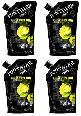 Produktbild von Ponthier ZITRONEN PÜREE Zitrus-Frucht-Püree 4x 1KG