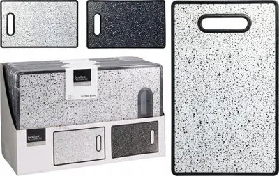 Productafbeelding van Kunststof snijplank, 37x22,5 cm, antislip, PP+MDF, rechthoekig, gemakkelijk schoon te maken, 1 stuk.