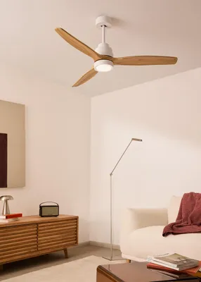 Produktbild von WIND STYLANCE NATURAL WOOD - Leiser Deckenventilator 40W 100% Holz verschiedene Größen