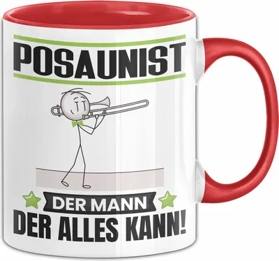 Produktbild von Posaunist Tasse Geschenk für Posaunist Der Mann Der Alles Kann Geschenkidee zum Geburtstag (Rot)