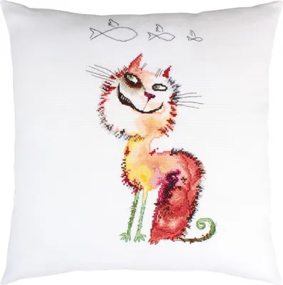 Produktbild von Kreuzstich-Set RTO, Kissen "Träume von fliegenden Fischen", CU031, 40x40 cm