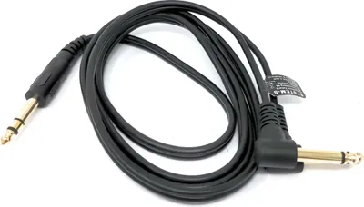 Produktbild von SYSTEM-S Audio Y Kabel 150cm 6,35mm Stereo AUX Klinke Stecker & Stecker zu Stecker Winkel