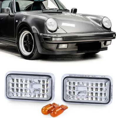 Produktbild von Klarglas Seitenblinker Chrom für Porsche 911 924 944 964 993