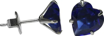 Produktbild von Ohrstecker mit Herz in verschiedenen Farben und Größen Größe - 3 mm Farbe - Blau