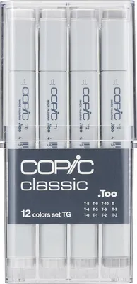 Produktbild von Copic Classic Set Grafikmarker - Toner Grey - Nachfüllbar mit Copic Ink - 12Stk