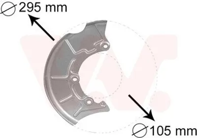 Produktbild von VAN WEZEL Spritzblech Bremsscheibe für VW Golf IV Schrägheck (1J1) Vorne Rechts 5888372 Ankerblech
