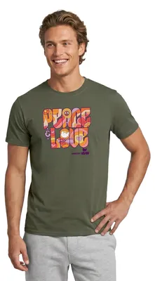 Produktbild von Spreadshirt Woodstock Peace Love Hippie Design Männer T-Shirt, M, Militärgrün