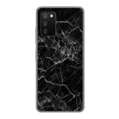 Produktbild von MuchoWow® Handyhülle Schutzhülle Hülle für Samsung Galaxy A03s Marmor - Schwarz - Weiß Silikon Softcase Handy Hülle - Schutz