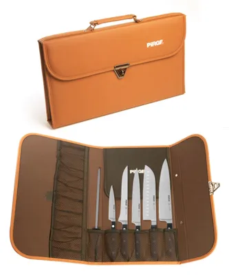7-teiliges Edelstahl-Kochmesserset mit Tasche