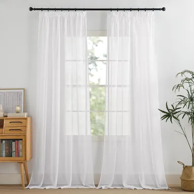 Productafbeelding van Transparante gordijnen, 350 cm lang, set van 2