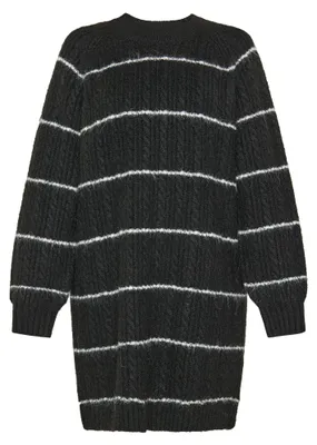 Produktbild von Mutha Damen Kleid - schwarz-cremefarben, XL/XXL