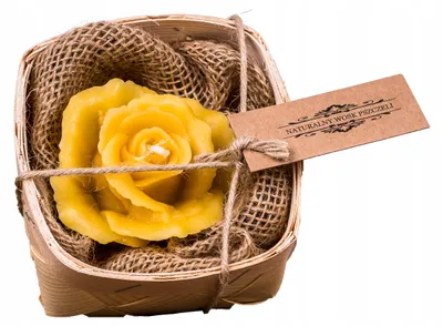 Produktbild von Lysoń Bienenwachskerze Rose Knospe Naturduft Kerze