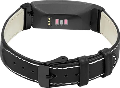 Obrázek produktu pro INF Prémiový kožený řemínek pro Fitbit Inspire 1/2 HR Černá