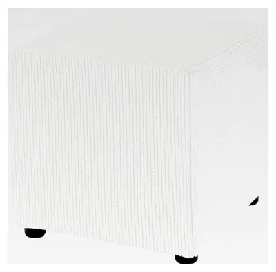 Produktbild von Hockerbezug, 33 * 33 * 38 cm, elastischer Bezug für Fußhocker, waschbare Abdeckung - Beige