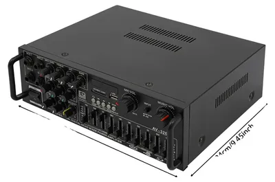 Image de Amplificateur Bluetooth, télécommande, compatible USB et SD, noir