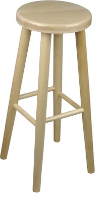 Produktbild von Stück Holz Buche hell Heller Holzhocker Barstuhl Stuhl Barhocker 72 cm (Unbehandelt)