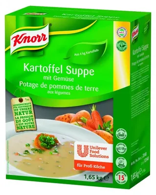 Produktbild von Knorr Kartoffel Suppe mit Gemüse vegetarisch für Profi Köche 1650g