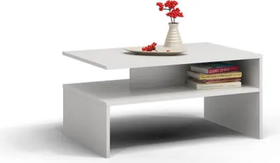 Produktbild von Topeshop ŁAWA BOSTON BIEL, Kaffeetisch, Freiform, 2 Bein(e), Weiß