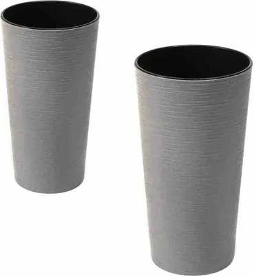 Produktbild von SIENA GARDEN Pflanzgefäß LOCON 2er-Set grau