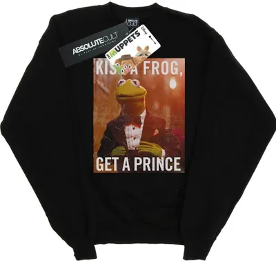 Produktbild von Disney - "The Muppets Kiss A Frog Get A Prince" Sweatshirt für Herren BI42355 (M) (Schwarz)