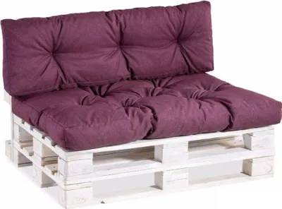 Image de Coussins de palette, Coussins de canapé de jardin, Coussins matelassés remplis de mousse de Poulirette granulée, nombreux coloris et tailles PPI (Coussin d'assise 120x80, matelassé Violet)