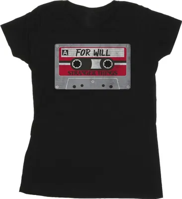 Produktbild von Netflix - "Stranger Things Cassette For Will" T-Shirt für Damen BI40153 (L) (Schwarz)