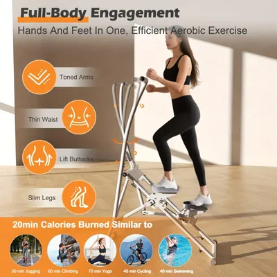 Immagine prodotto di Stepper - Allenatore per l'arrampicata - Stepper per il fitness - Cyclette da casa - Mini stepper - Pieghevole e compatto