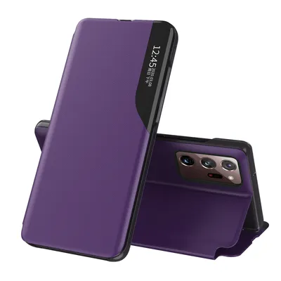 Obrázek produktu pro Pouzdro pro Galaxy Note 20 Ultra 5G, Smart View Okénko Flip StojánekPolyuretanKožené Ochranné Pouzdro pro Samsung Galaxy Note 20 Ultra 5G Fialová