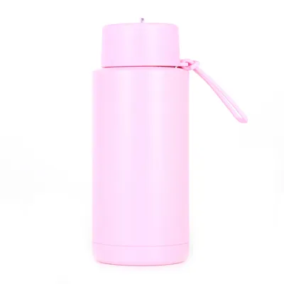 Produktbild von Thermobecher,1000ml Edelstahl Thermoskanne, Outdoor Sport Wasserkocher, Große Kapazität, Auto Tasse, Langanhaltende Wärmespeicherung,rosa