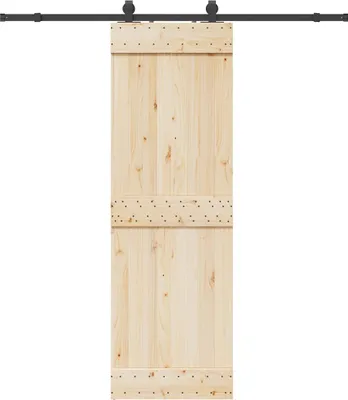 Produktbild von Möbel Schiebetürbeschlag-Set 200 cm Stahl Schwarz - Sonstiges Türzubehör 4009717