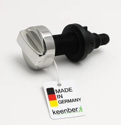 Image de Kit excentrique pour évier de cuisine Capuchon excentrique rotatifrotative Aspect chrome brillant Fabriqué en Allemagne