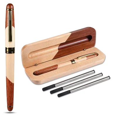 Produktbild von Handgefertigter Holz-Kugelschreiber, persönliches Geschenk