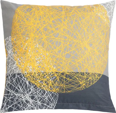 Obrázok produktu pre Bavlnenný vankúš – 40x40 cm – sivý, oranžový