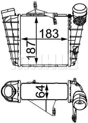 Produktbild von MAHLE CI 298 000S Ladeluftkühler LLK für VW POLO (9N) Turbo Intercooler