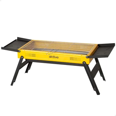 Produktbild von Zusammenklappbarer Holzkohlegrill mit Seitentischen - 89 x 22 x 32 cm